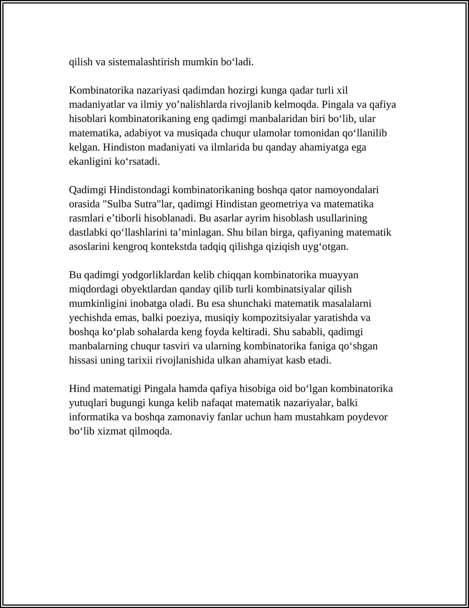 MAVZU KOMBINATORIKA FANI RIVOJLANISH TARIXI 4