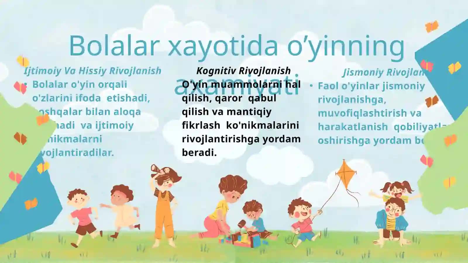 Bolalar hayotida o'yinninga hamiyati 4