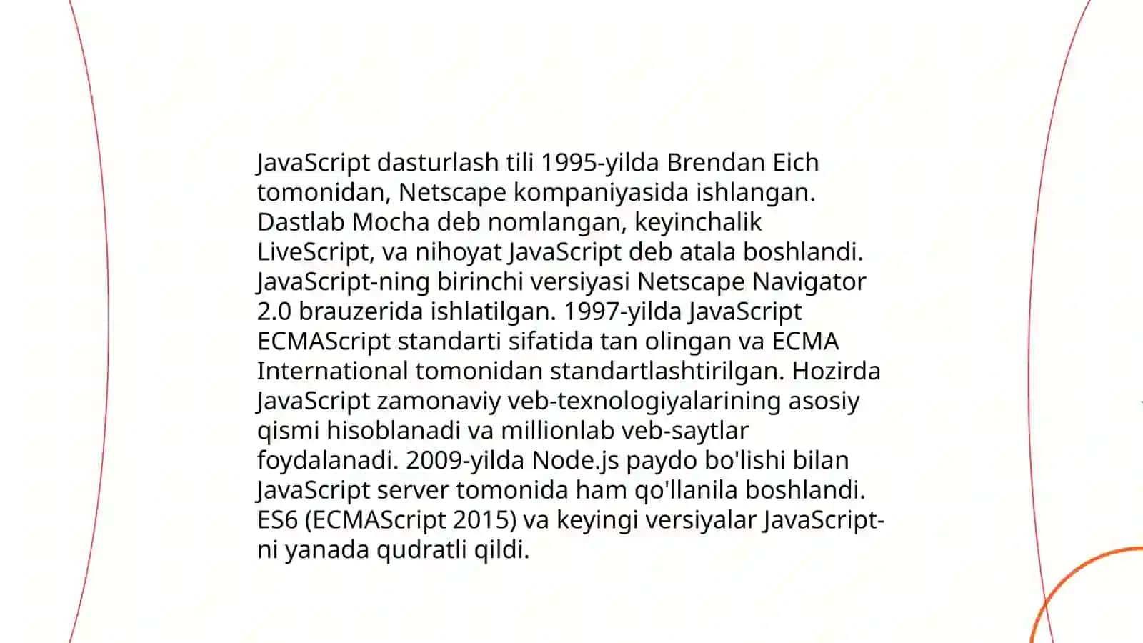 JavaScript tili haqida tushuncha 4