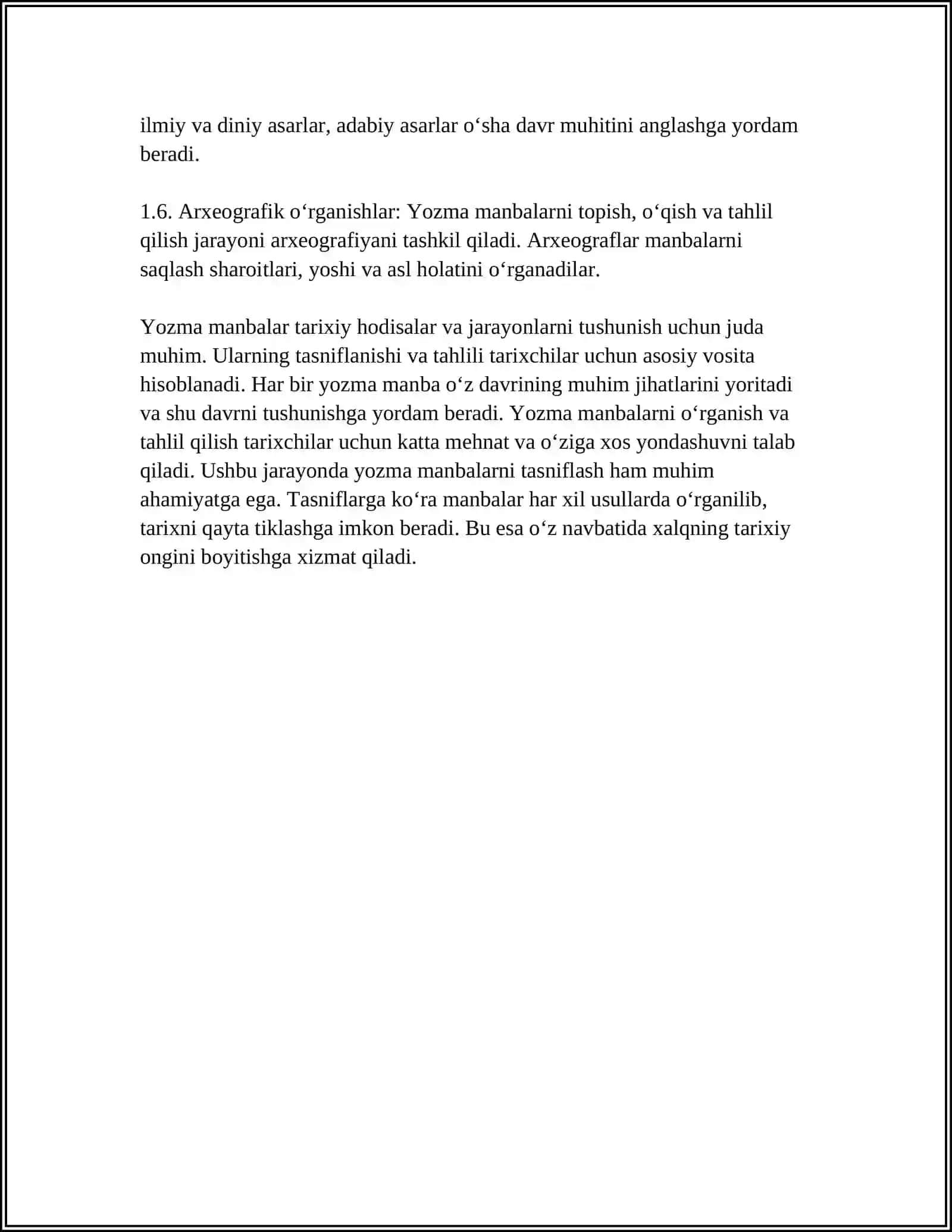 Yozma manbalar va ularni tasniflash 4