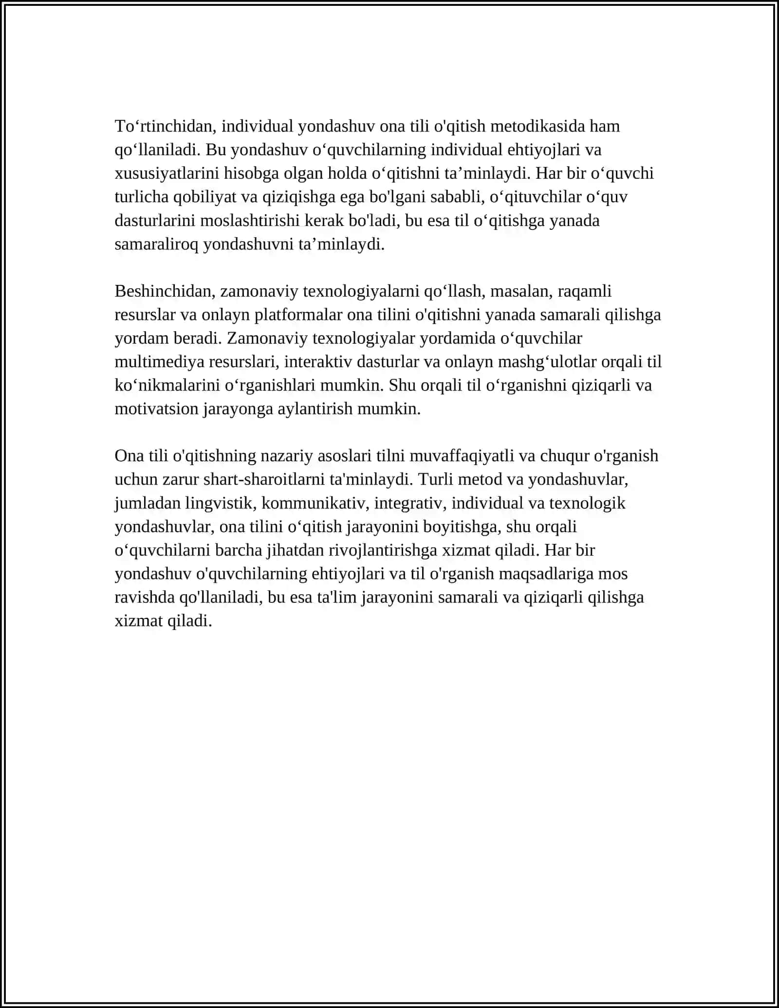 ONA TILI OʻQITISH METODIKASINING PREDMETI VA VAZIFALARI 4