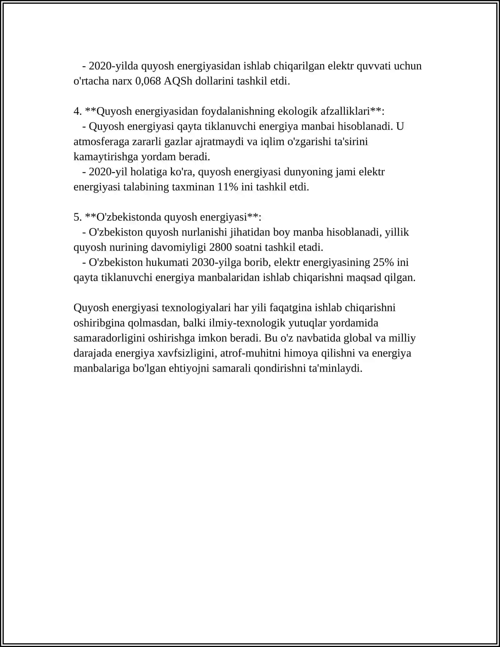 QUYOSH ELEKTR STANSIYALARI 4