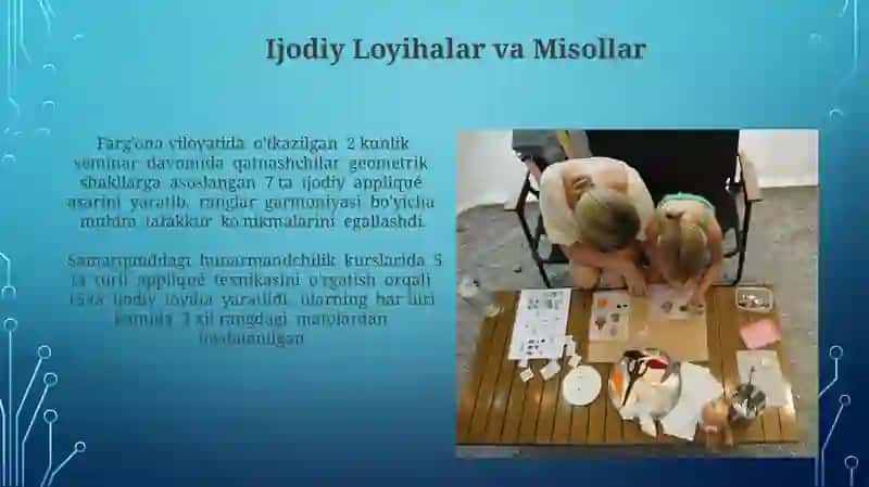 Applikatsiya Darslarini Tashkil Etish Metodikasi 4