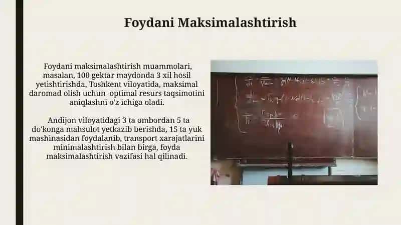 Chiziqli Dasturlash Masalasi 4