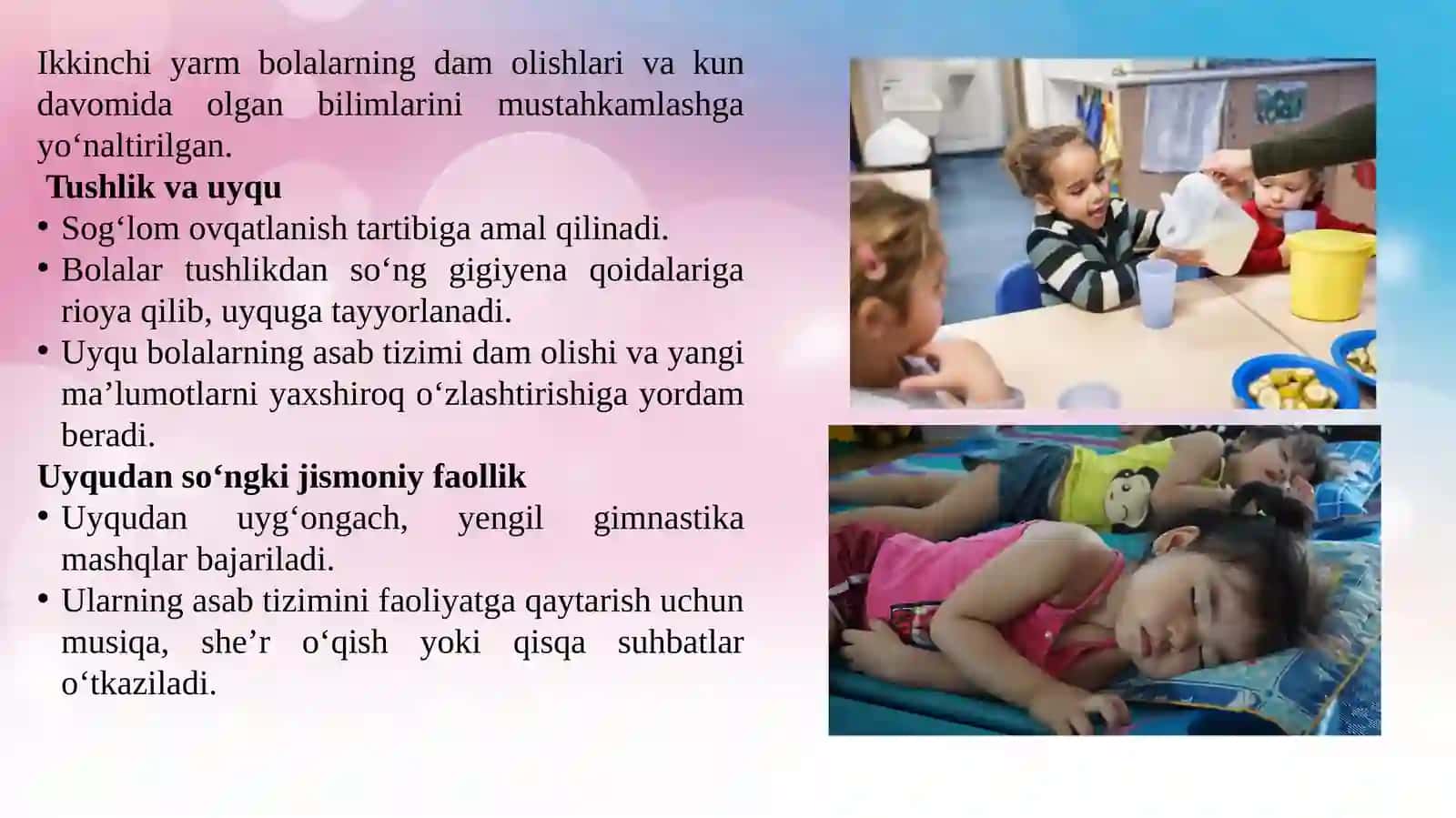 Kunning ikkinchi yarmida bolalar faoliyatini tashkil qilish 4