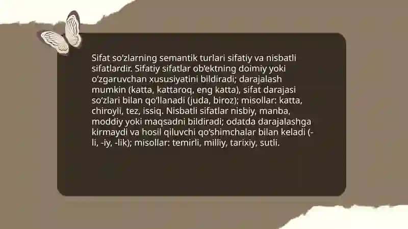 Sifat so‘z turkumi 4
