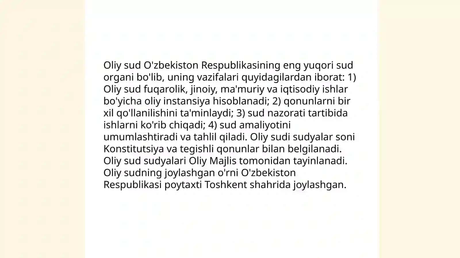 O'zbekiston Respublikasi Oliy sudi. O'zbekiston Respublikasi Sudyalar oliy kengashi 4