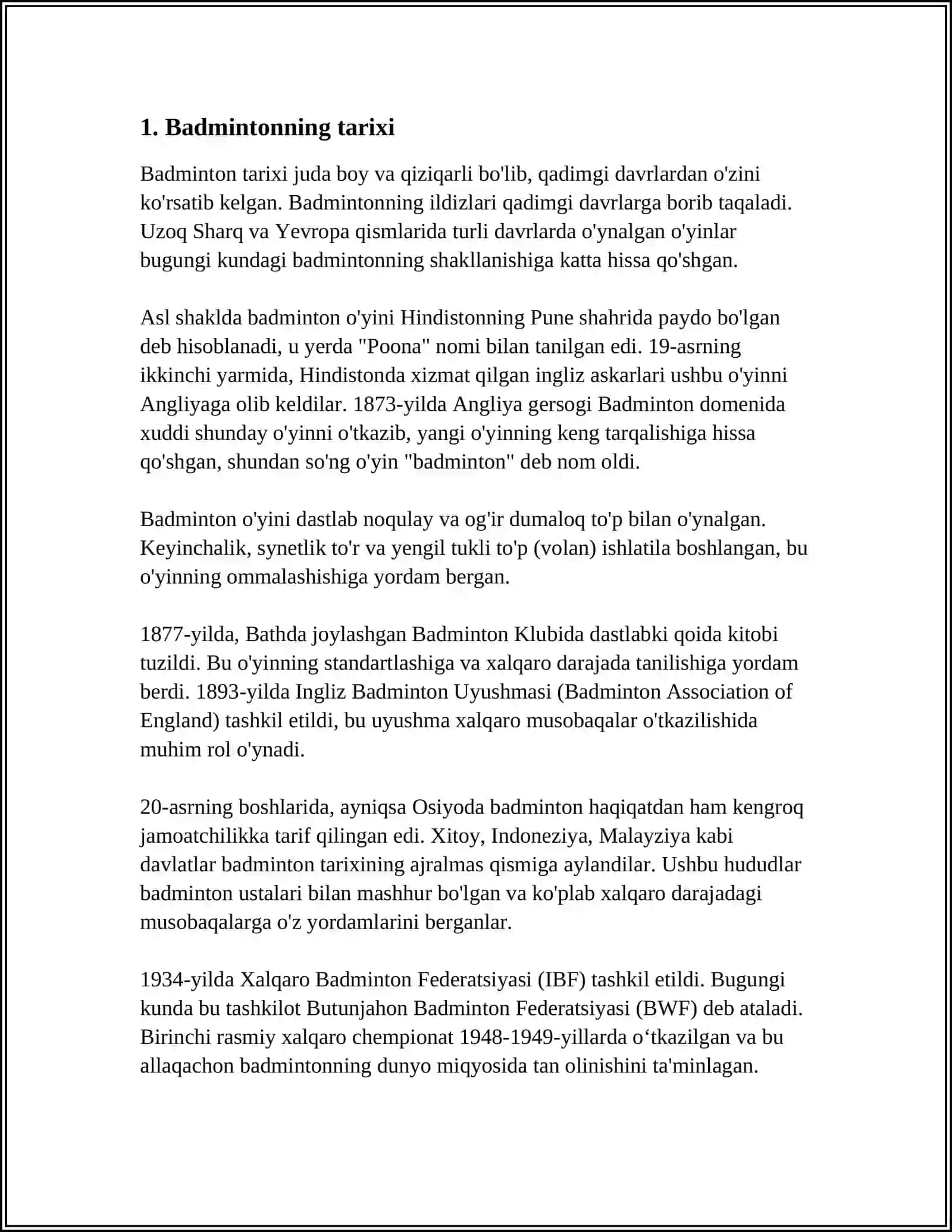 BADIY SPORT TURINING KAMPAZITSION ISHLAB CHIQARISHNINIG UMUMIY XUSUSYATLARI 4