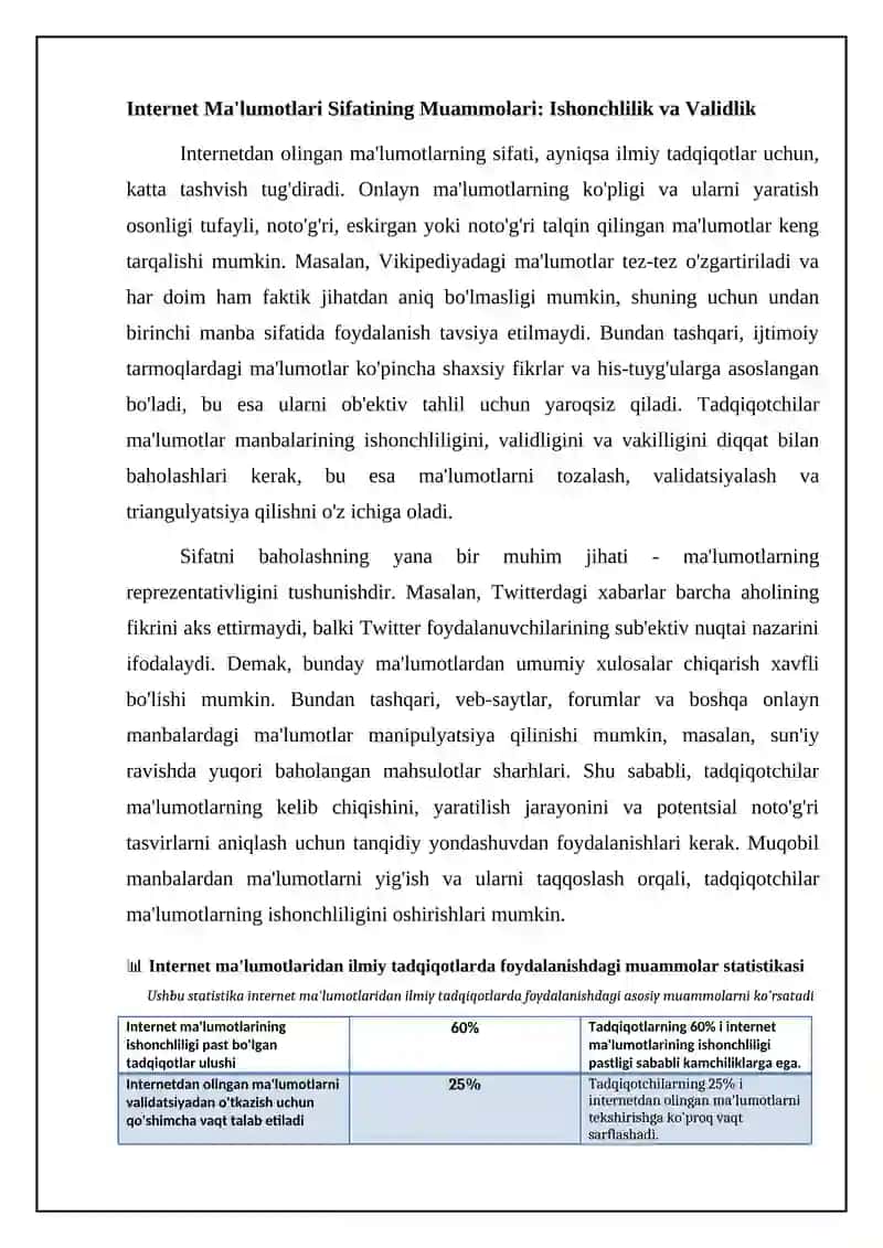 Internet ma'lumotlaridan ilmiy tadqiqotda foydalanish muomilalari 4