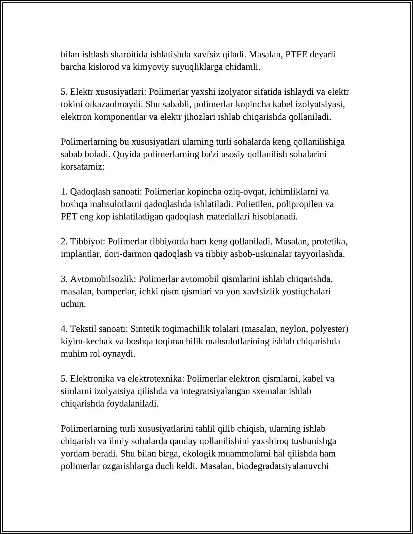 POLIMERLAR ABGEZIYASI. ABGEZIYANING ADSORBSION NAZARIYASI 4