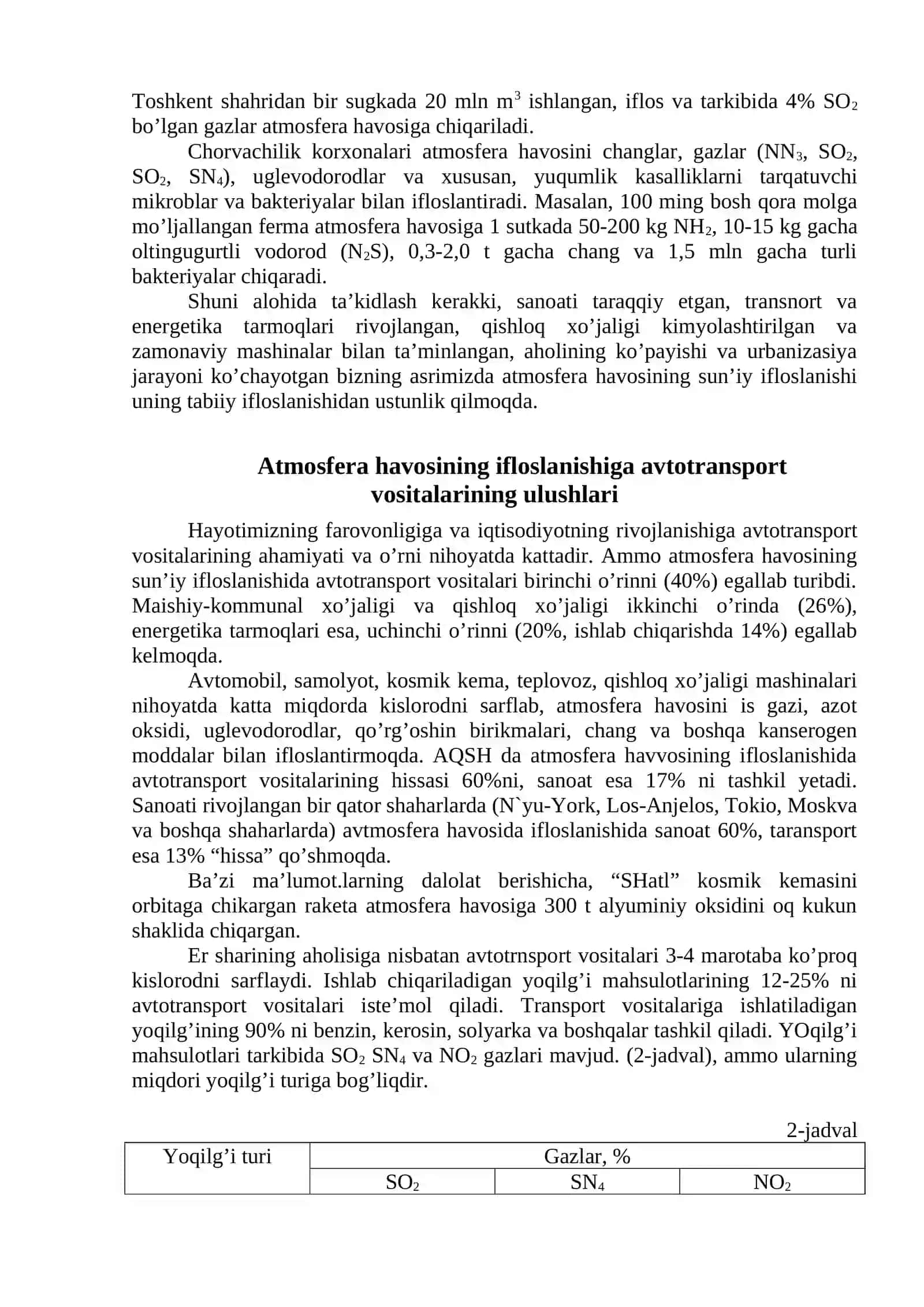 Zaharli moddalarning ruxsat etilgan chegaraviy konsentrasiyasi va tashlanmalari 4