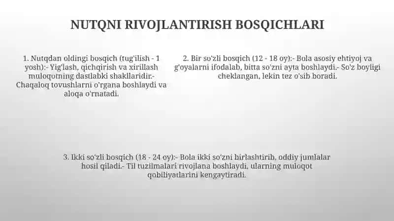 İlk Bolalik Davrida Nutq Faoliyatini OʻSishi Va Aqliy Rivojlanishi 4