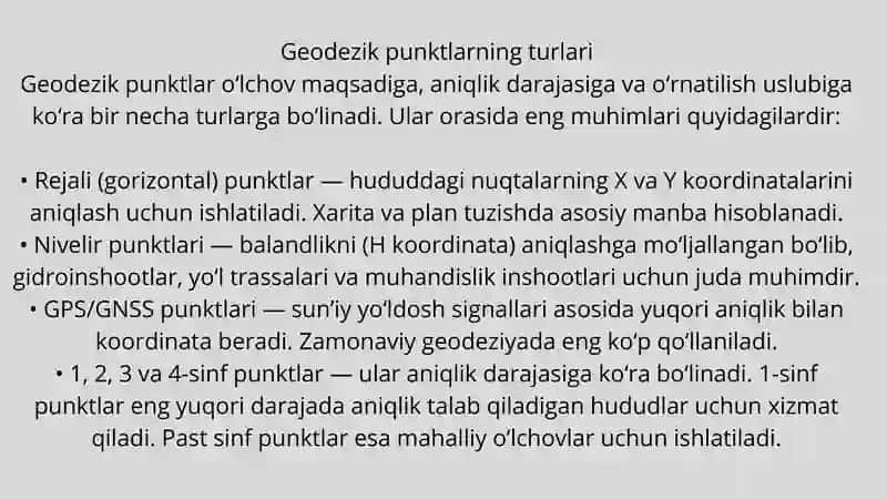 GEODEZIK PUNKTLAR 4