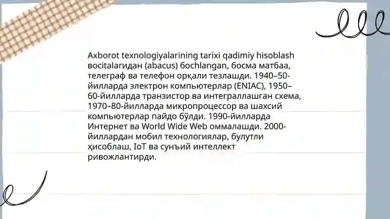 Axborot texnologiyalari tushunchasi 4