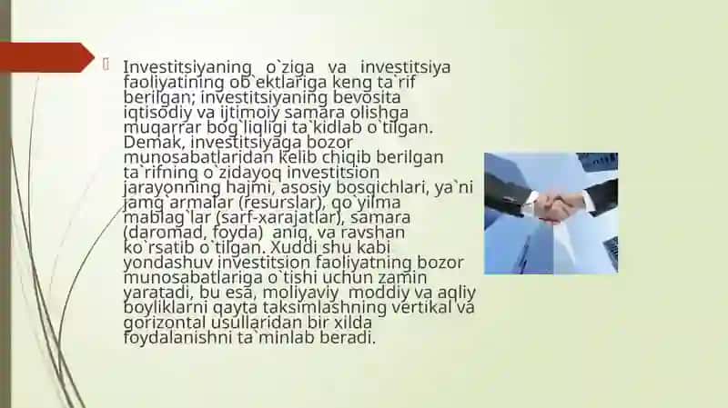 Investitsiyalarning Iqtisodiy Mohiyati 4