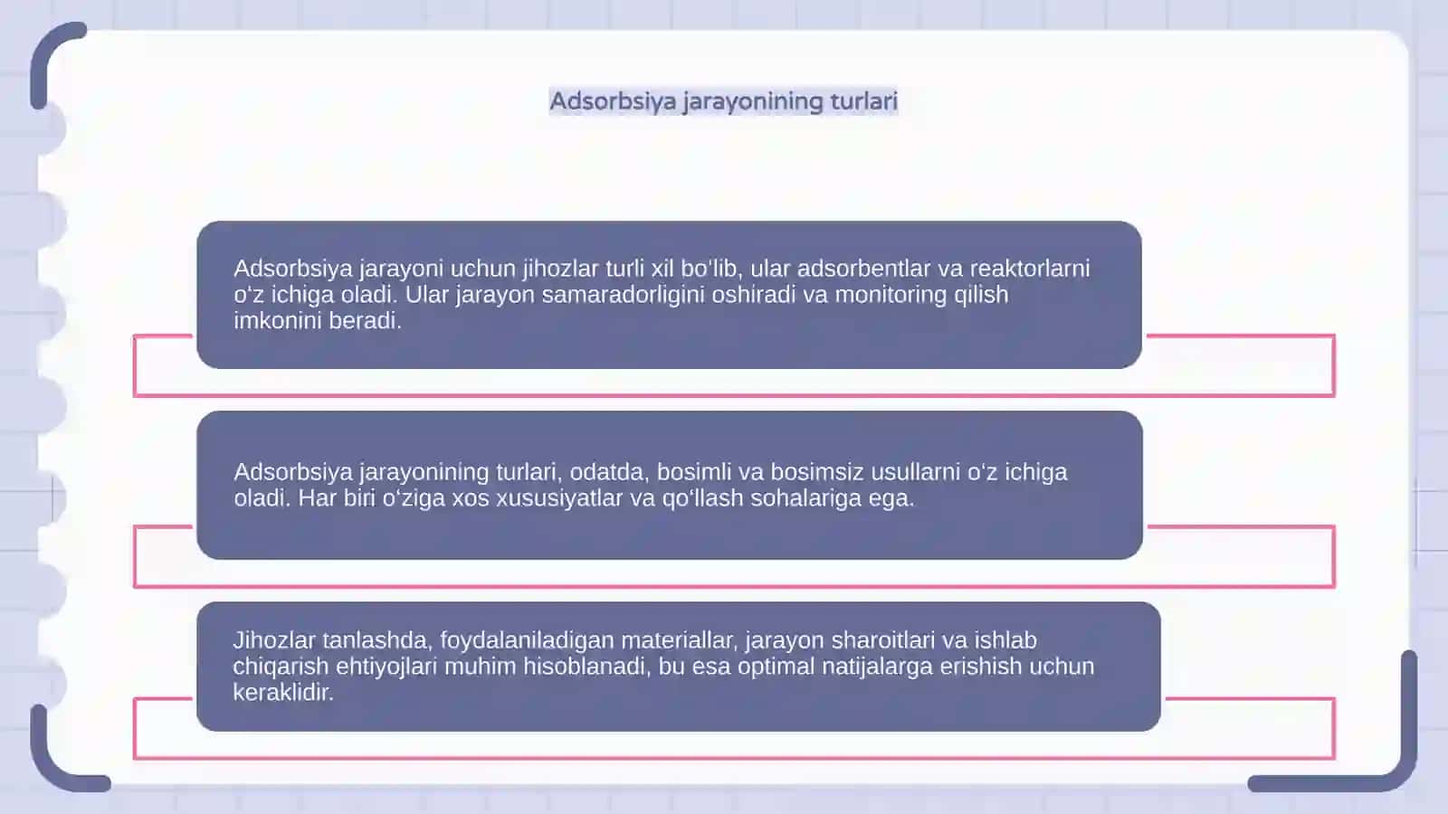 Adsorbsiya jarayoni uchun jihozlar 4