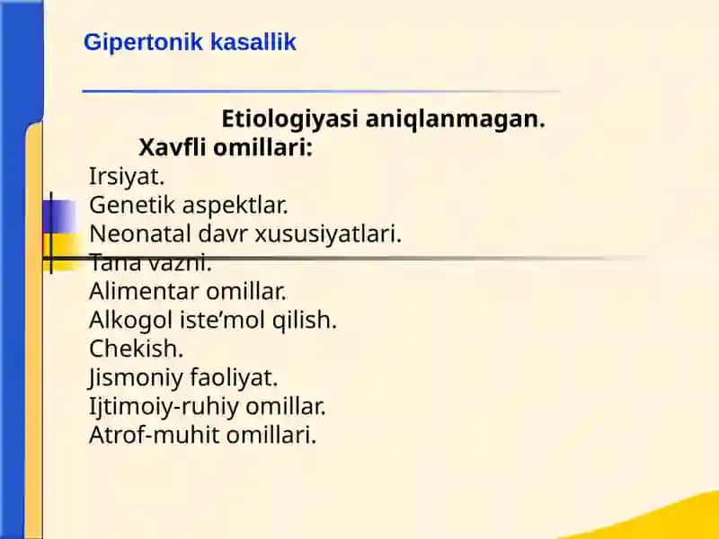 Ma’ruza №3 Arterial gipertenziya sindromi 4
