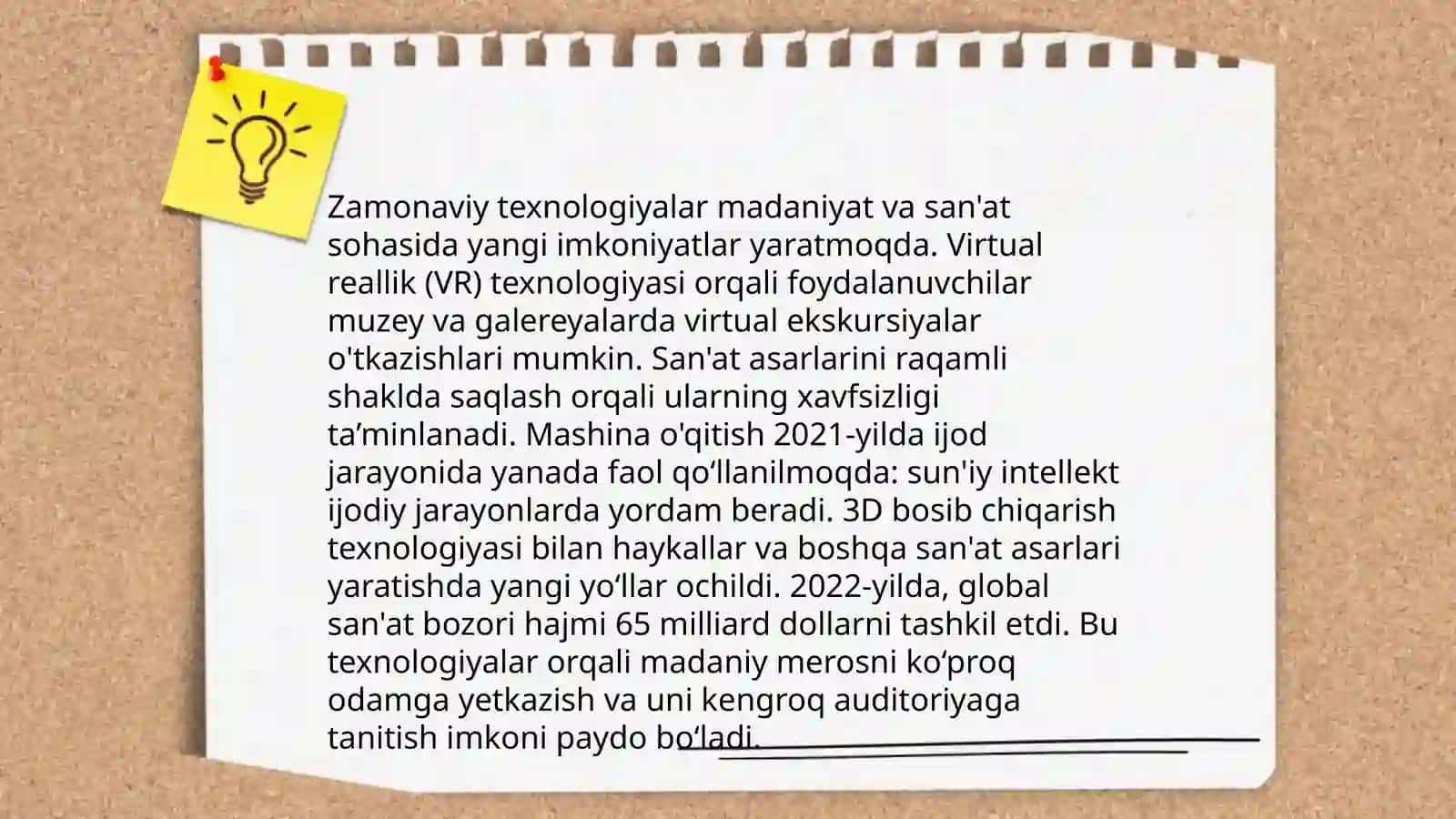 Oʻzbekistonda madaniy sohalarni rivojlanishining asosiy mazmuni 4