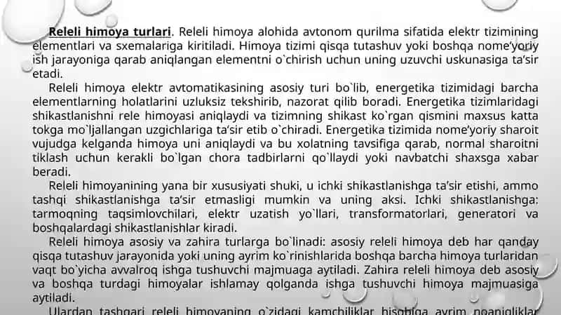 Himoya va avtomatika (Infokommunikatsiya ob’ektlari elektr ta’minoti tizimlarini ishlatish) 4
