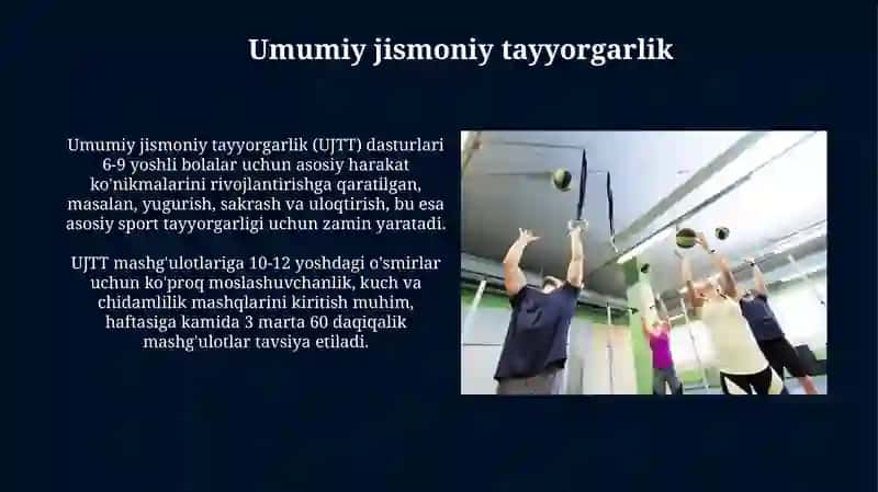 Uloqtirish sport turlarida boshlang'ich tayyorgarlik bosqichi 4