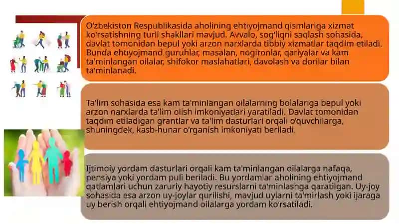 Aholining ehtiyojmand qismiga xizmat koʻrsatishda ijtimoiy sherikchilikning oʻrni. 4