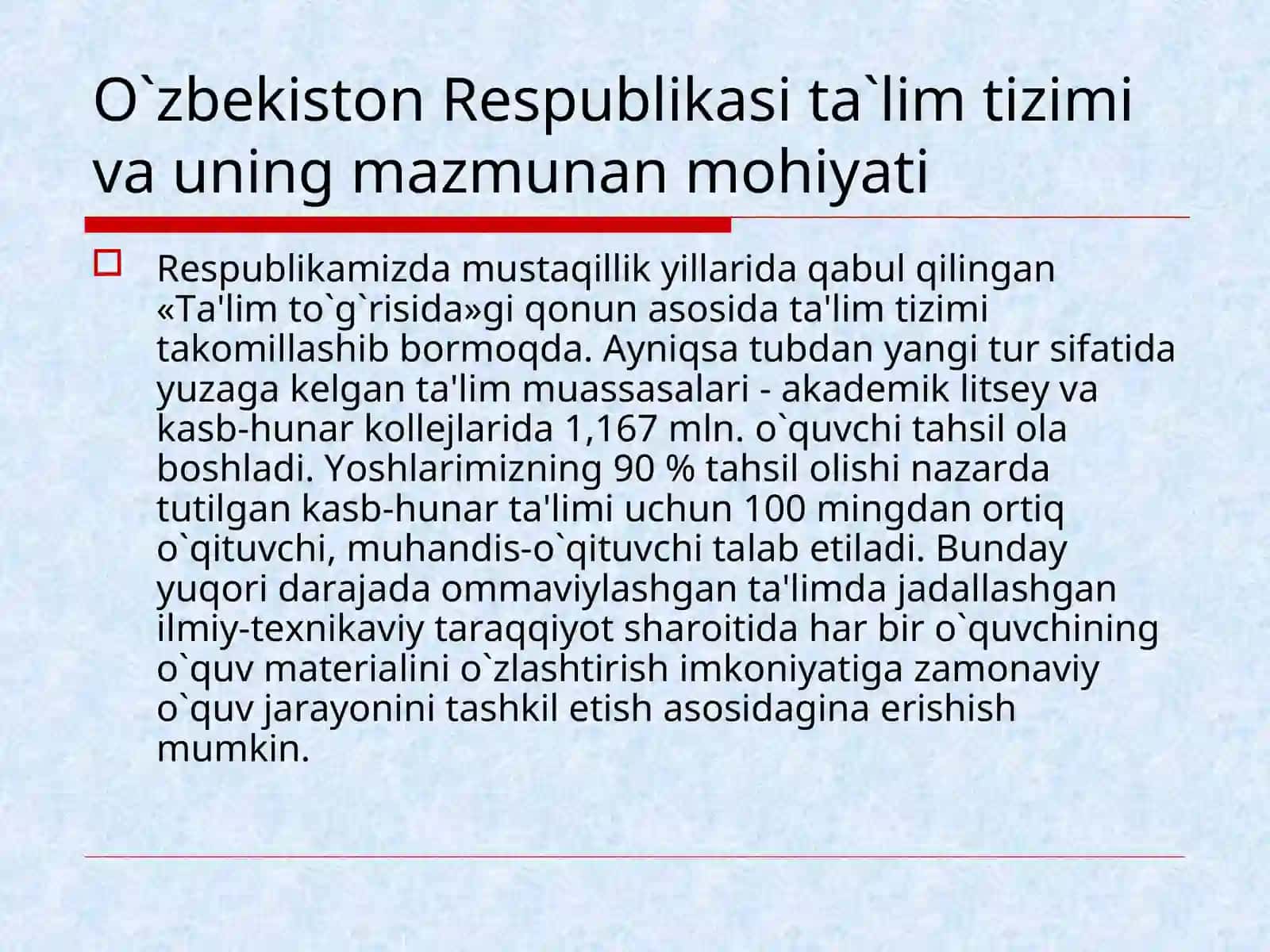 O'zbekiston mustaqillika erishgandan keyingi davrda maktabgacha ta'lim tizimi 4