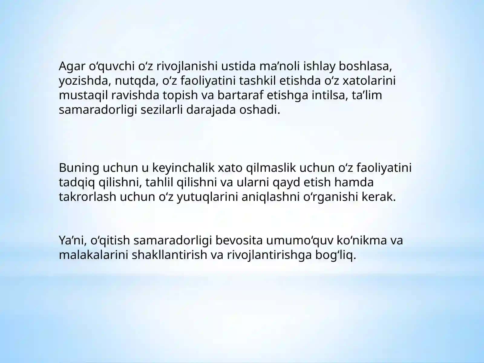 O'qitishning ta'lim-tarbiyaviy va rivojlantiruvchi vazifalari 4