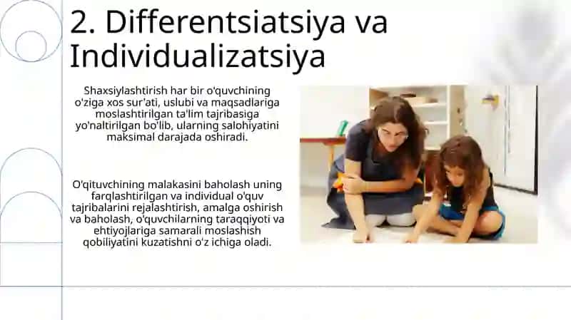 Pedagogning ta`lim jarayonidagi va tarbiyaviy ishlarni tashkil etishdagi mahoratini tashxislash 4
