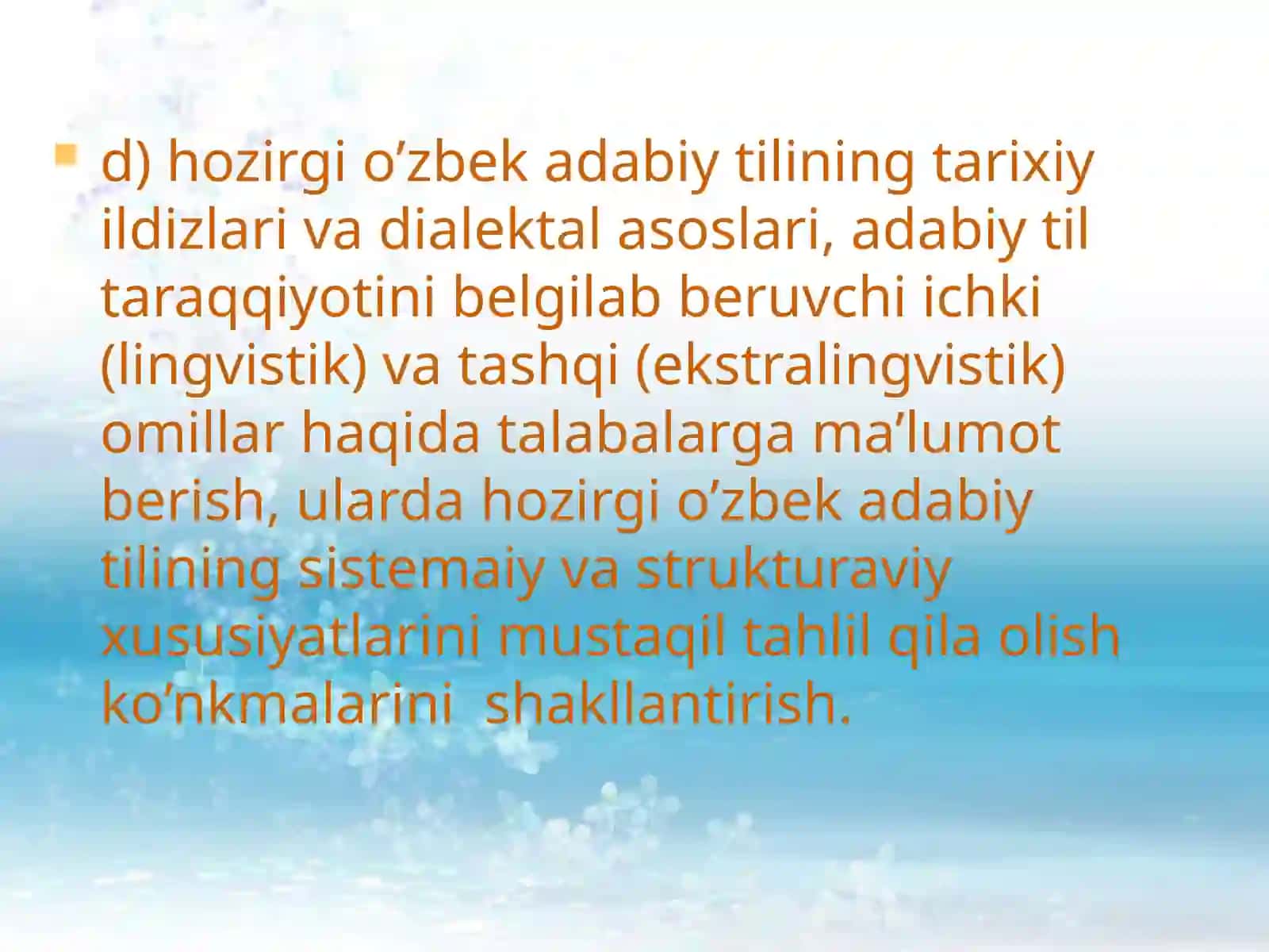 Sohaga oid matnların til xususiyatlarini o`rganish 4