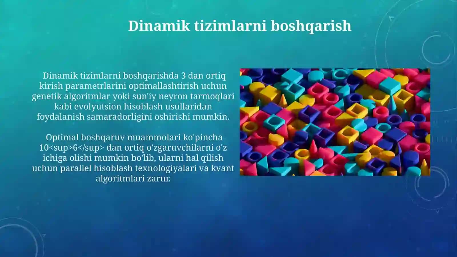 Dinamik va Statistik tizmlarhaqidatushuncha 4