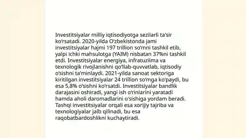 Investitsiyaning mohiyati va turlari milliy iqtisodiyotning muvozanatli va mutanosibligi rivojlanishi 4