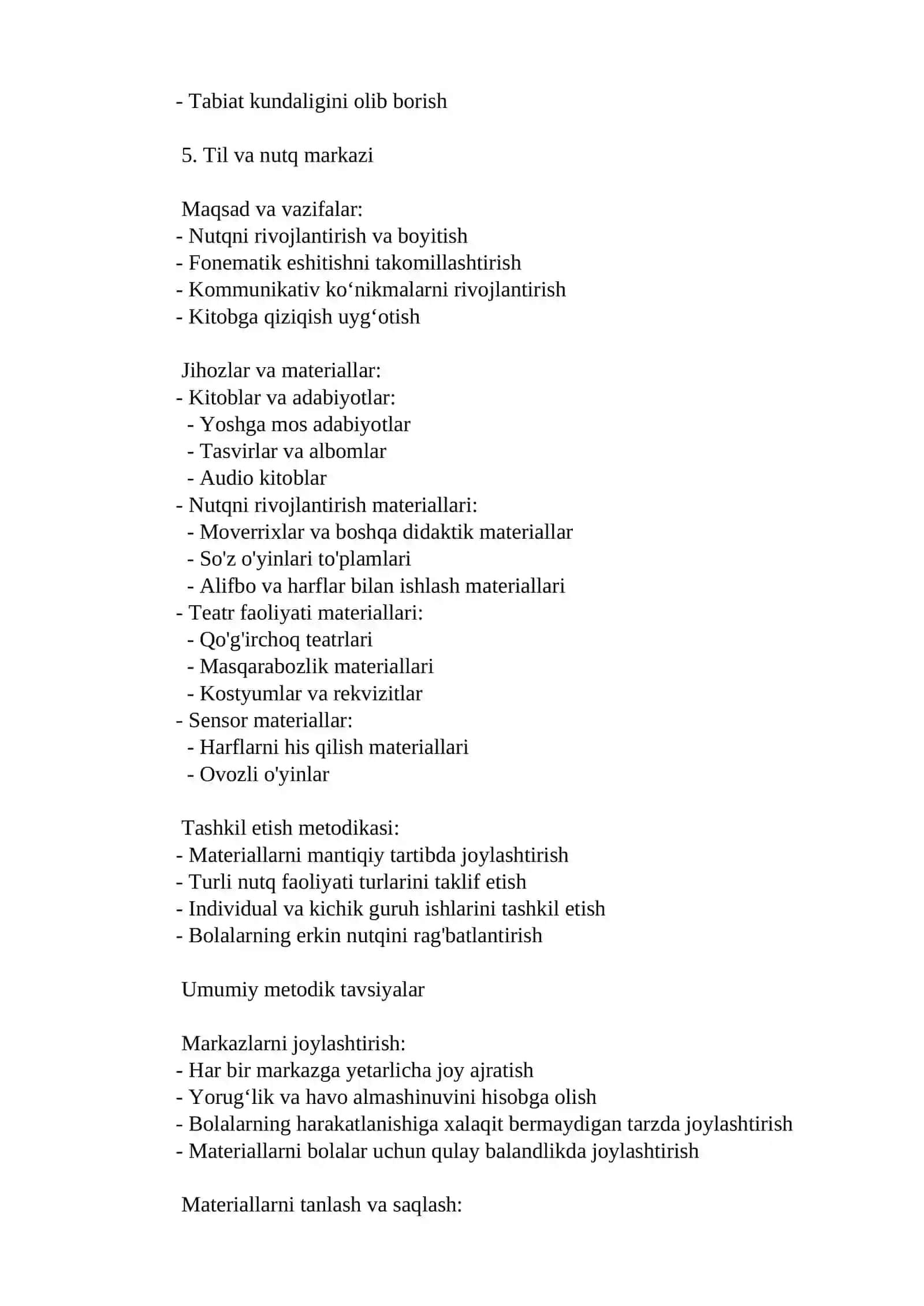 Maktabgacha ta'lim tashkilotlarida rivojlantiruvchi markazlarda ta’limiy faoliyatni tashkil etish 4