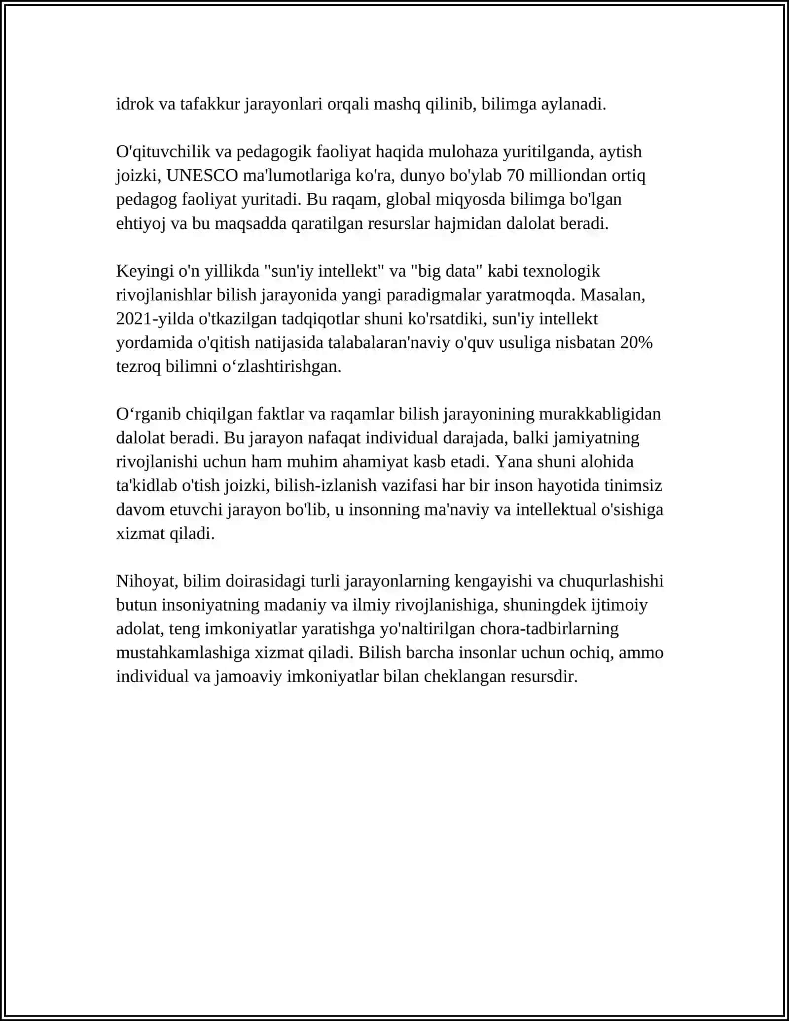 BILISH FALSAFASI (GNOSEOLOGIYA) 4