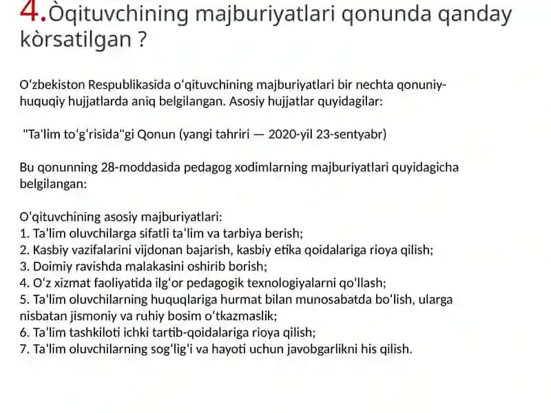 Ta'lim to'g'risida qonuni 4