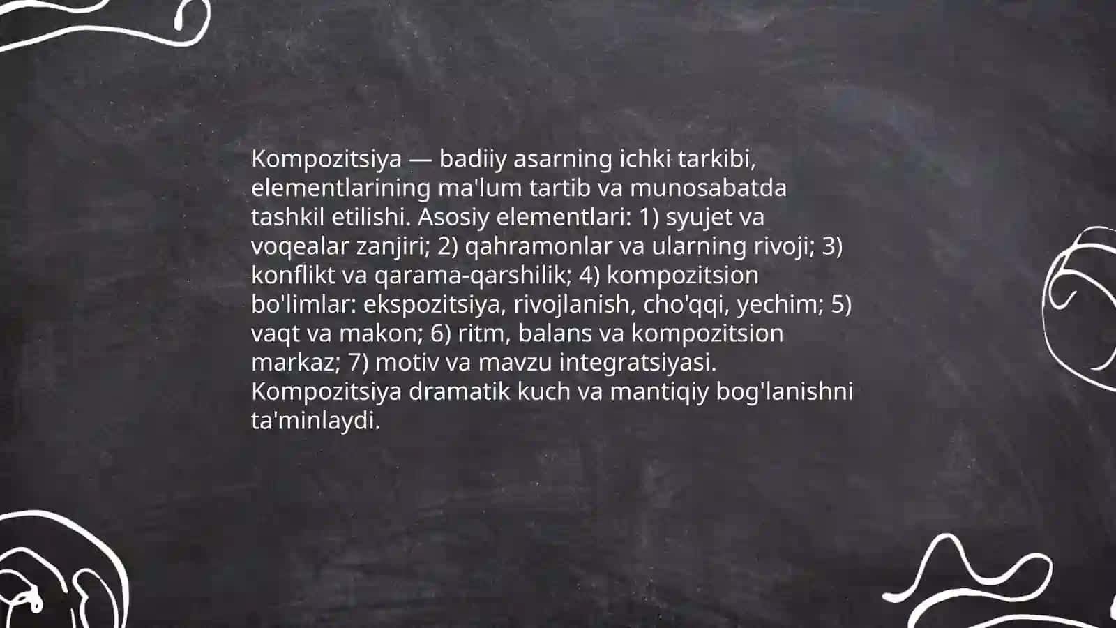 Syujet va kompozitsiya. Konflikt 4