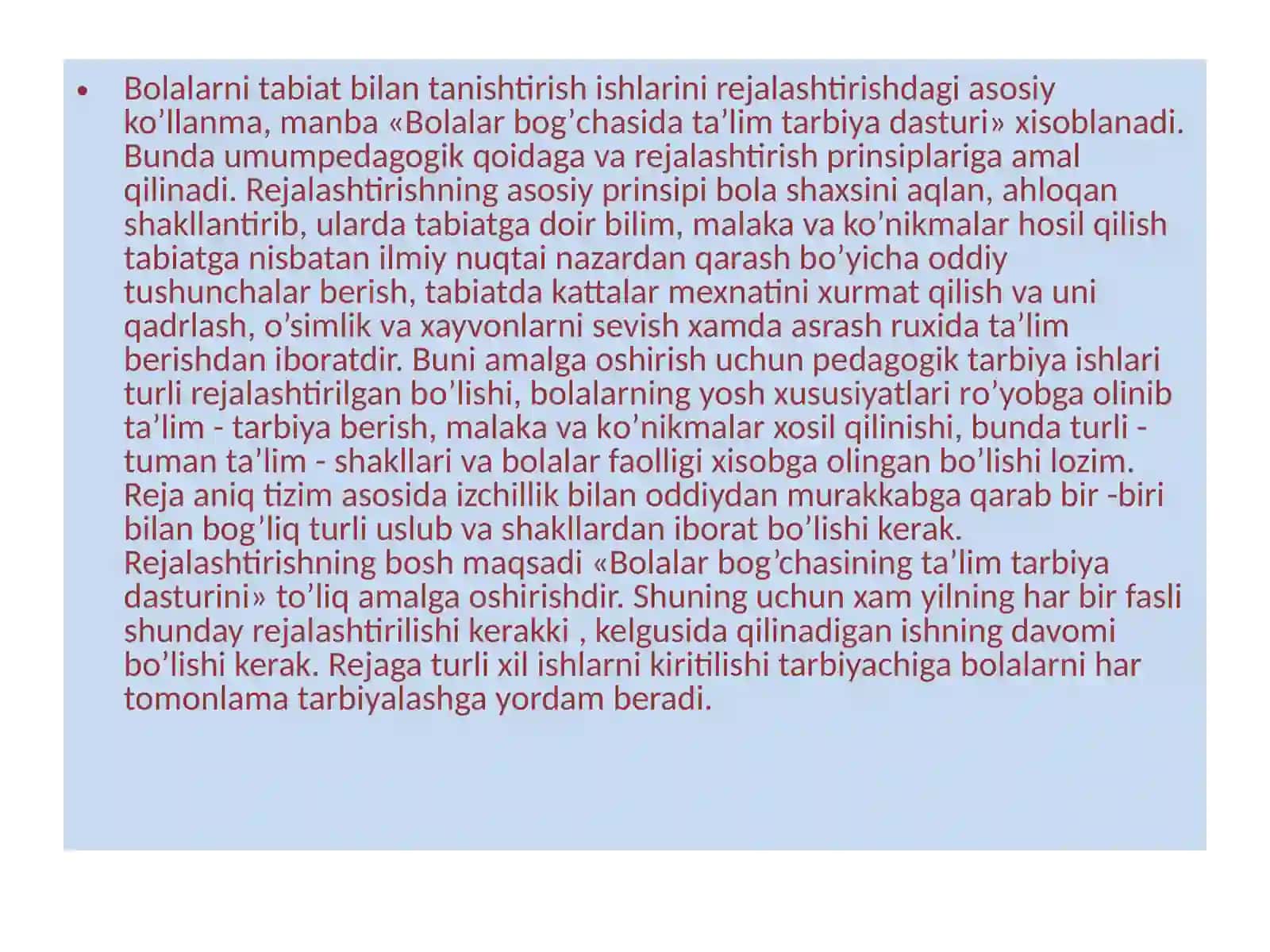 Bolalar bog’chasida ta’lim tarbiya dasturi 4