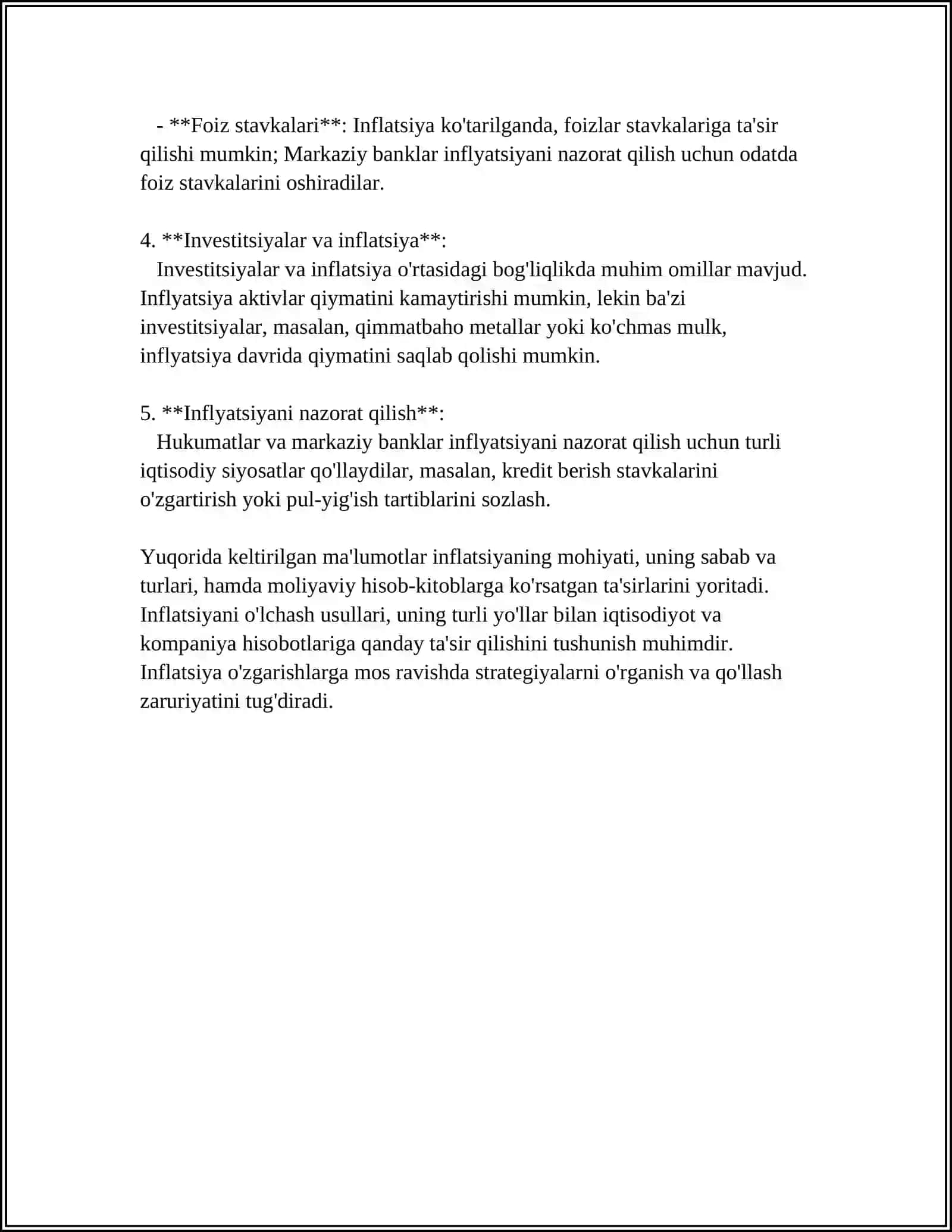 MOLIYAVIY HISOB-KITOBLARDA INFLYATSIYANI HISOBGA OLISH 4