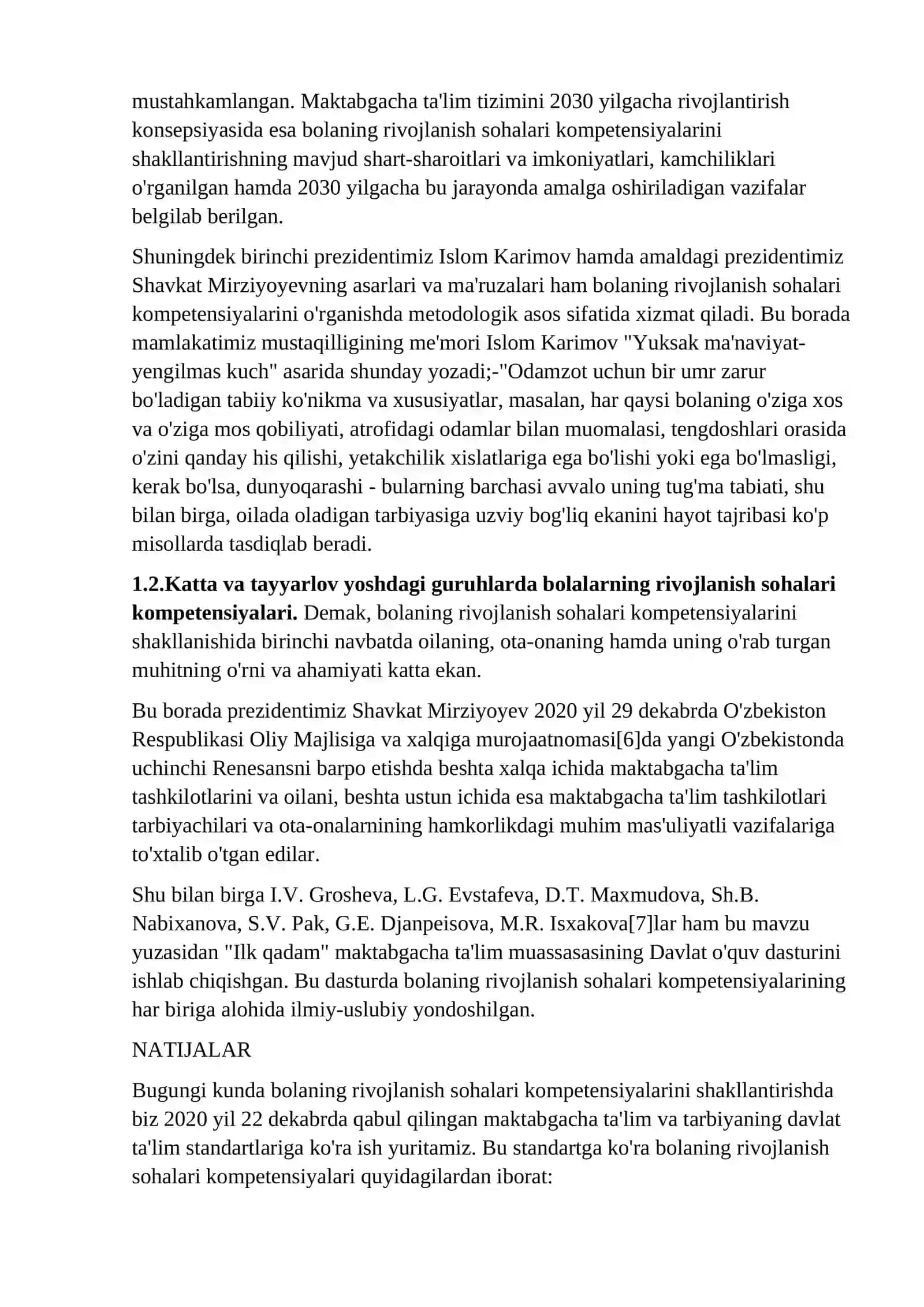 Bolaning rivojlanish sohalari kompetensiyalari haqida tushincha 4