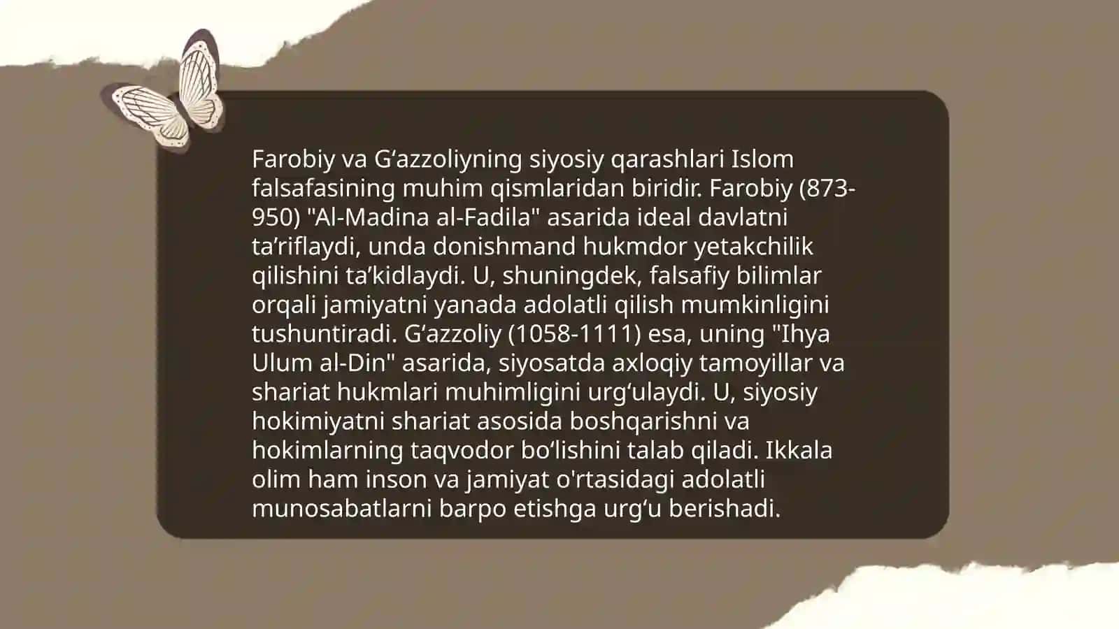 Farobiy va Gʻazzoliy Falsafasi 4