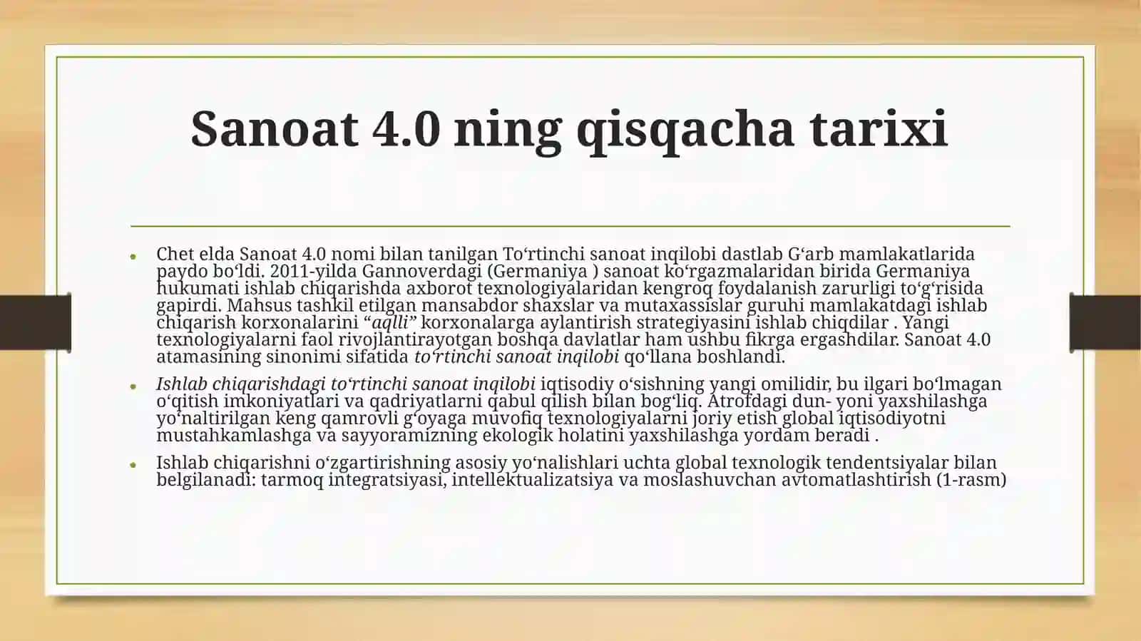 Sanoat 4.0 texnologiyasi 4