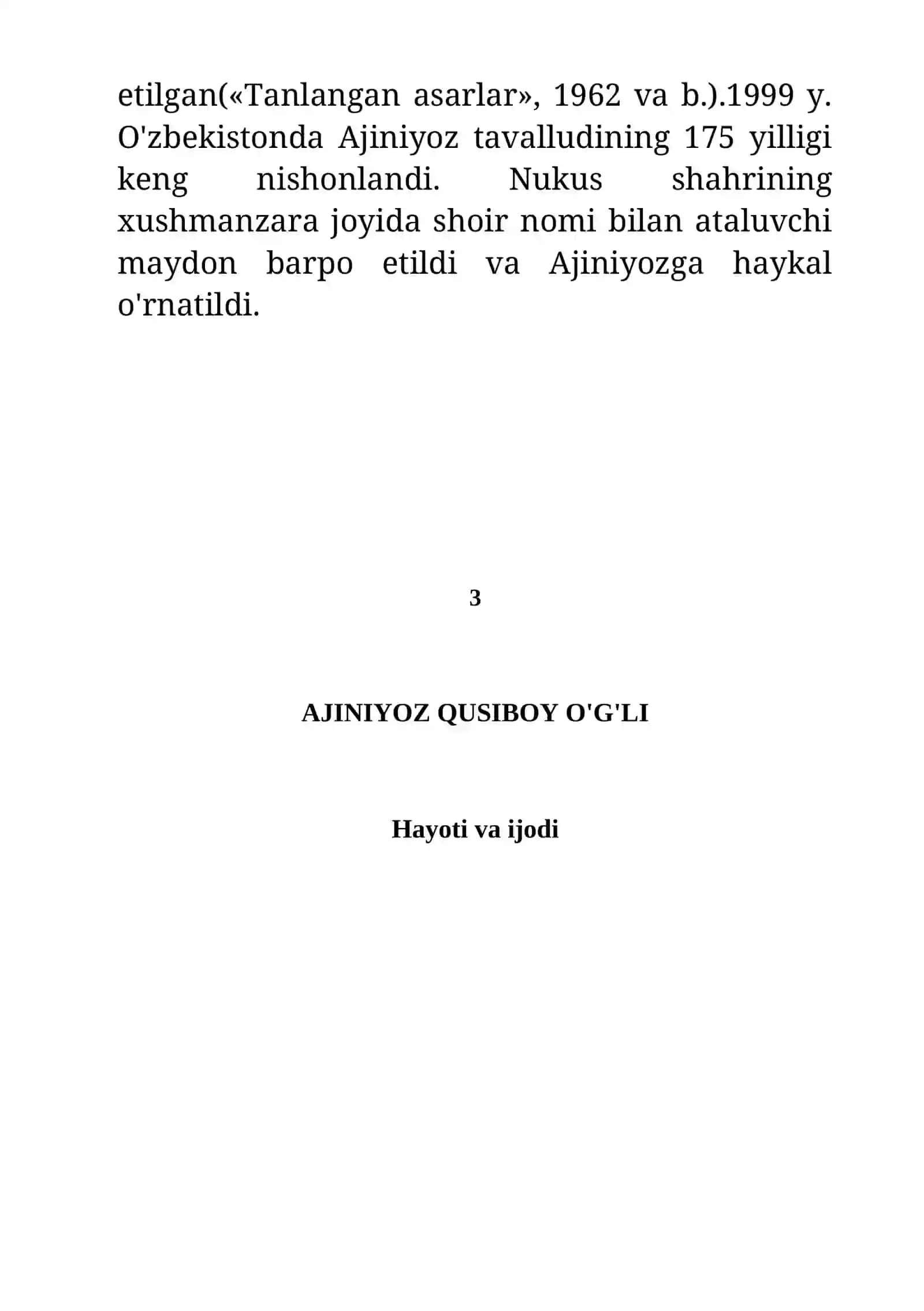 Ajiniyoz Qusiboy o`g`li ijodi va tarixi 4