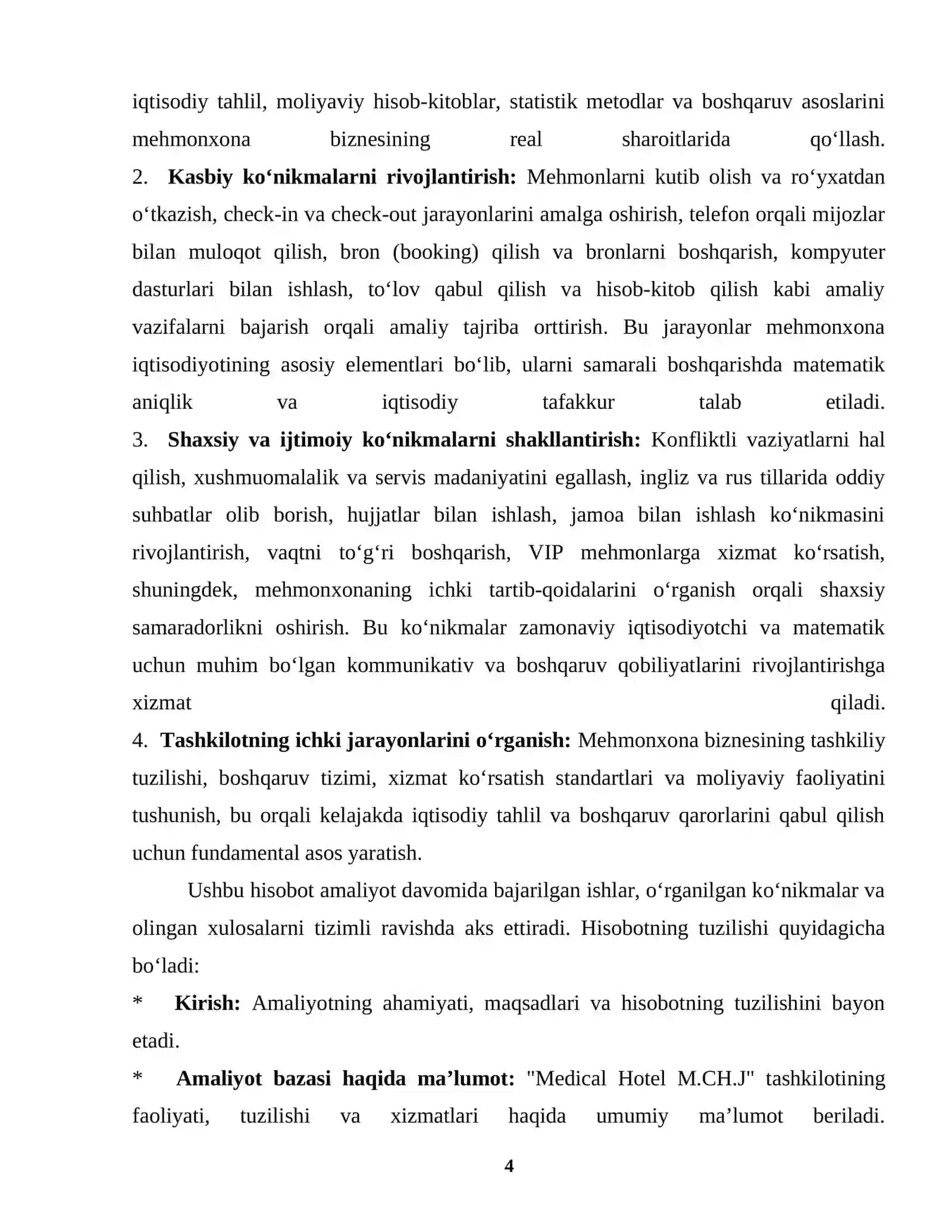 Mehmonxona xizmat korsatishi boyicha malakaviy amalyoti 4