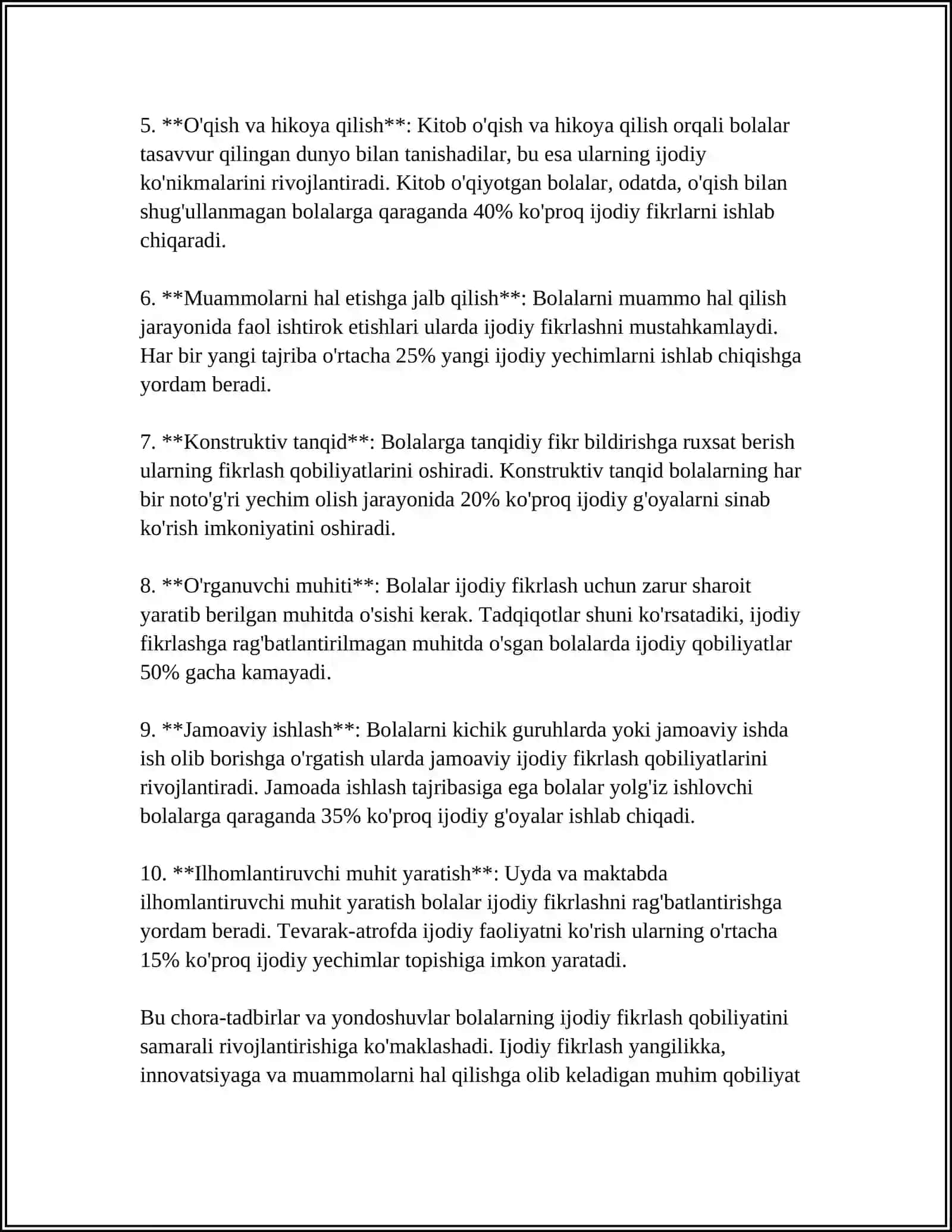BOLALARNI HAR TOMONLAMA RIVOJLANISHDA IJODIY FAOLIYATNING AXAMYATI 4