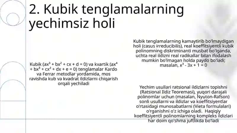 To'rtinchi darajali tenglamalar: Yechish strategiyasi 4