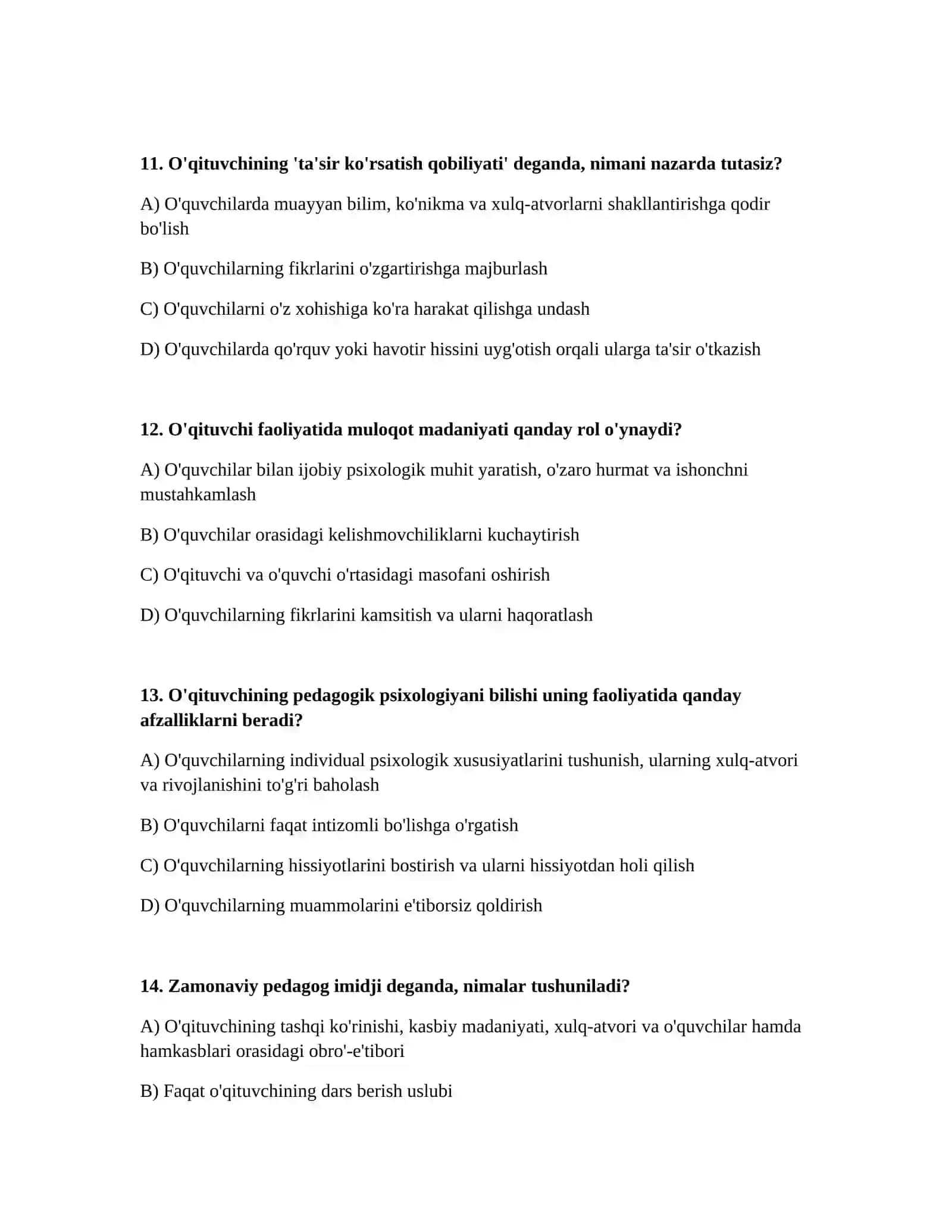 Pedagogik fikir tarixi va mahorating asosiy kompenetlari oʻqtuvchi faoliyatida pedagogik qobilyati Kommunikativ malakalar va taʼsir koʻrsatish oʻqtuvchi faoliyatida muloqot madanyati va psixologiyasi zamonaviy pedagog imidji pedagogik takt va pedagogik etika 4