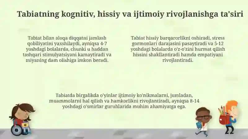 Pedagogik psixologlar uchun Tabiatning ahamiyati 4