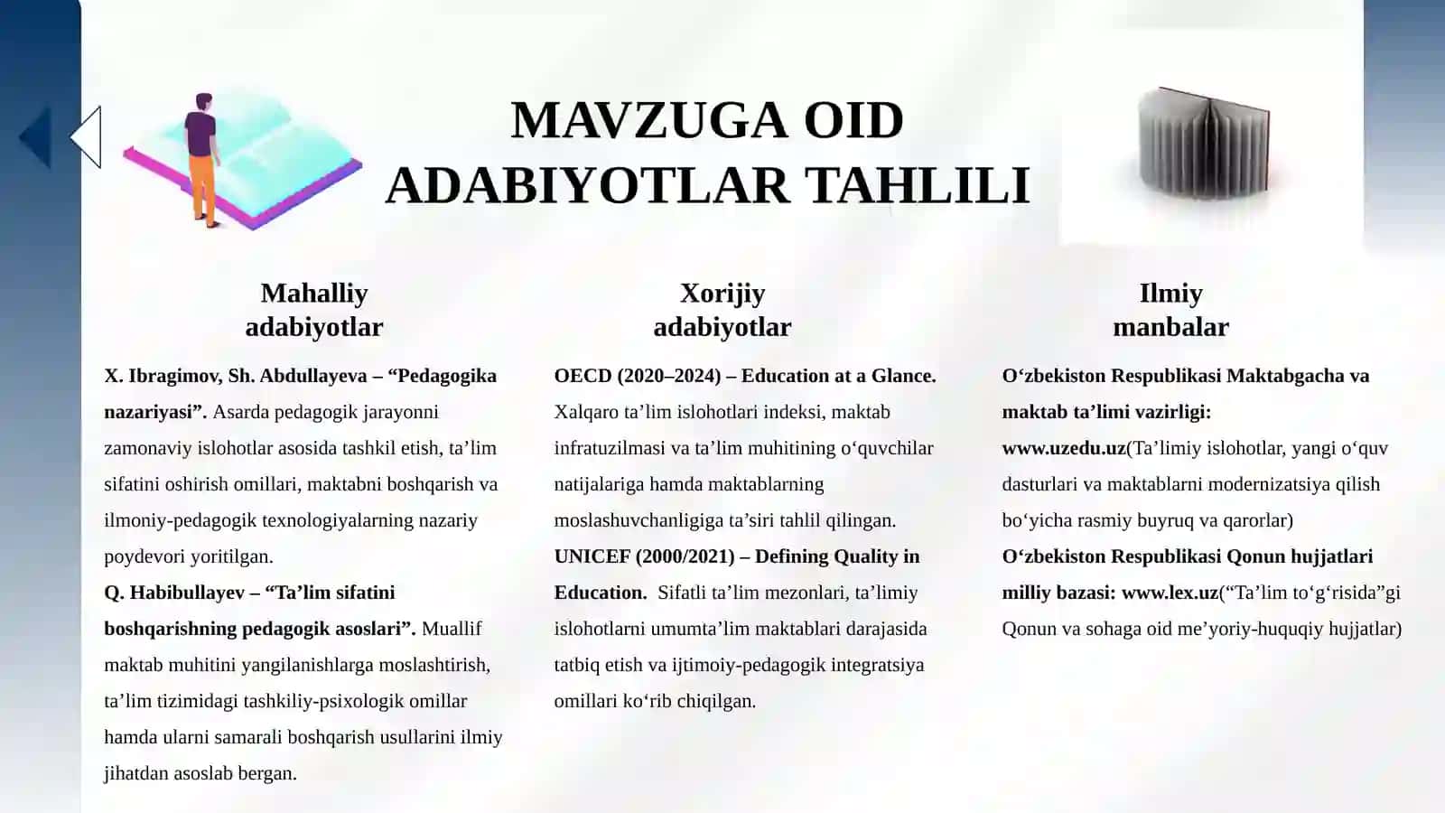 Ta'limiy islohotlarga maktabni Moslashtirish 4