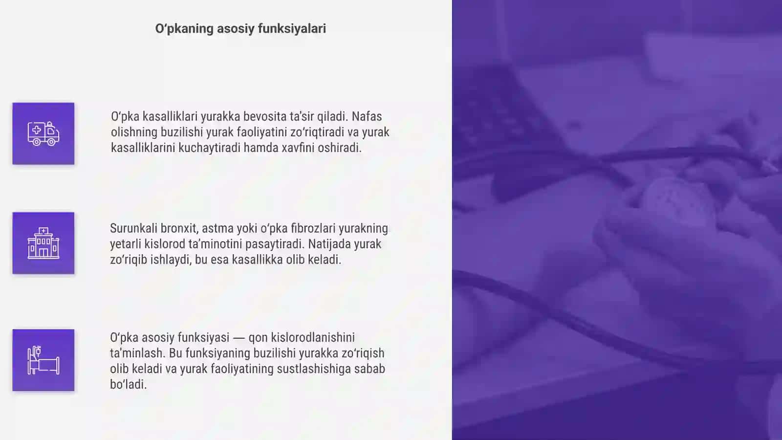 O'pkaning kasalliklari natijasida Yurak kasalliklari 4
