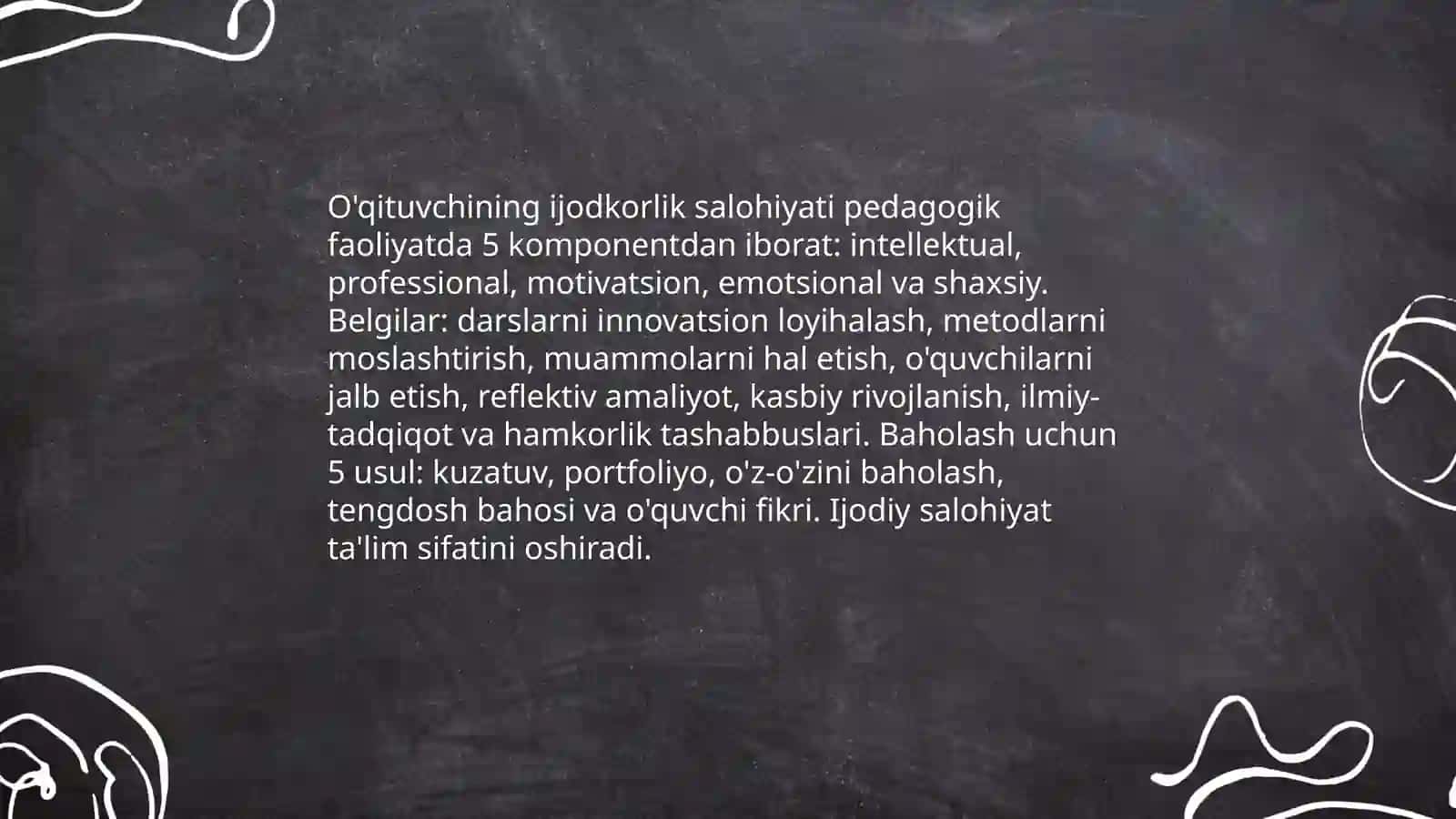 Pedagogik faoliyatning ijodiy tabiatining nazariy asoslari 4