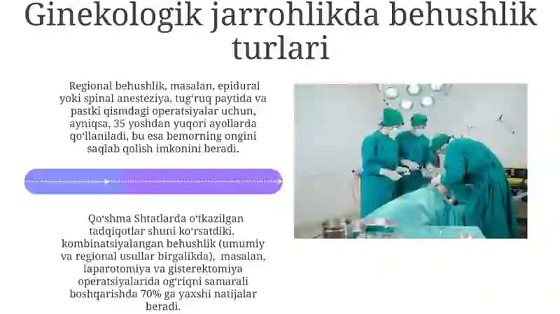 Ginekalogiya operatsiyalarida anesteziya 4